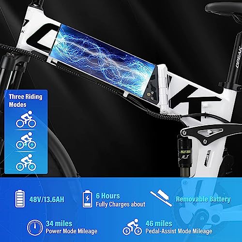 OPEAK Electric Bike for Adults Electric Mountain Bicycke with 750W High Speed Motor