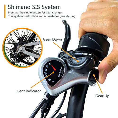 RUNDEER 750W Electric Bike for Adults Electric Bicycle 20in Fat Tire Bike