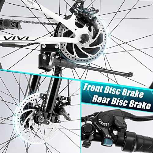 Vivi M026TGB Electric Bike 26" Electric Bike for Adults, Folding Electric Mountain Bike with 500W MotorShock Absorber